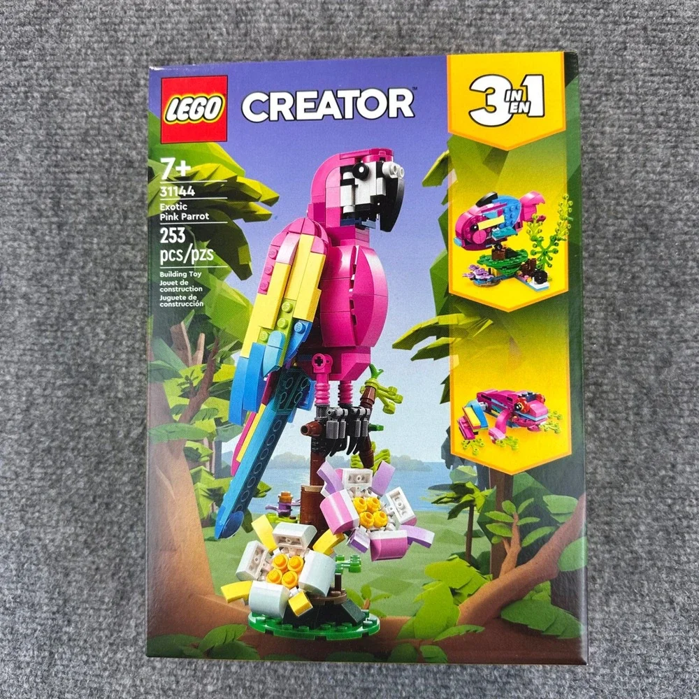 LEGO Creator 3in1 Exotic Pink Parrot Set 31144‎ 7+ 253 PCS Retired